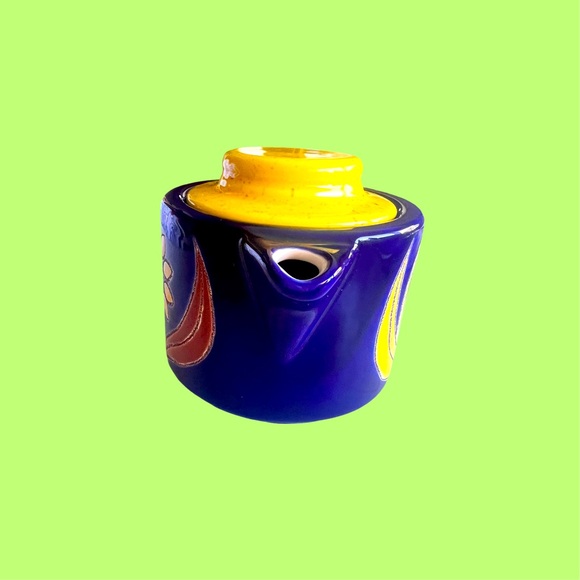 1960’s Equador Hand Painted Artesa Tea Pot Sunflower Design - Picture 4 of 7